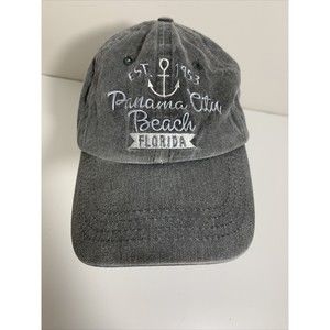 Gray Panama City Beach Est 1953 Embroidered Baseball Hat Cap Strap Back